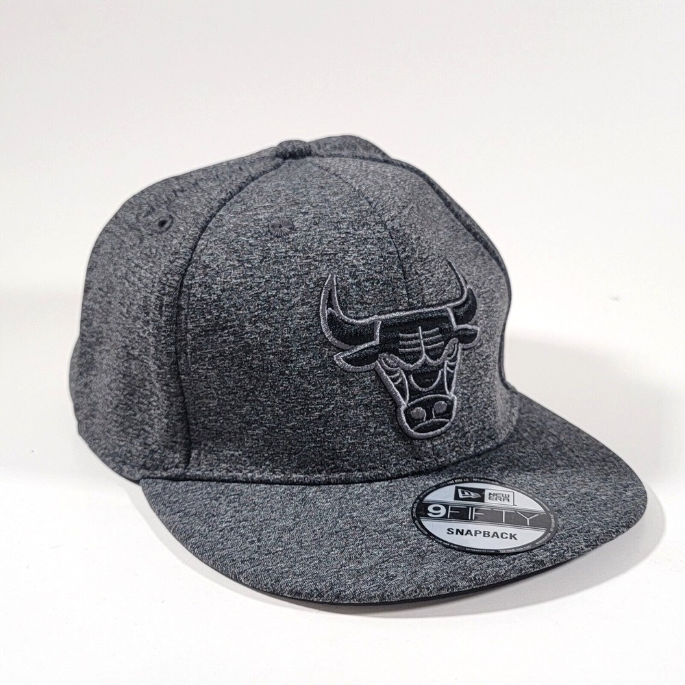 Chicago Bulls Hat New Era Adjustable Snapback Grey / Black Cap NBA Basketball